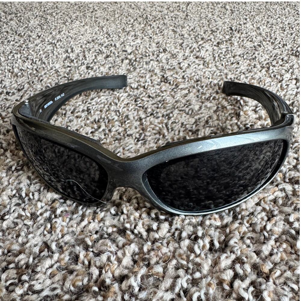 Vintage Harley-Davidson Wraparound Sunglasses Black Smoke Lenses 2004 H-D